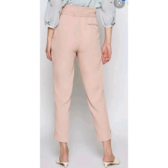 Joie Women’s 8 Pink Ianna High Waist Pleated Ankle Dress Pants with Belt NEW - Picture 2 of 11